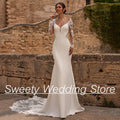 Sexy Mermaid Wedding Dress Customized Illuion Applique | SAMAG