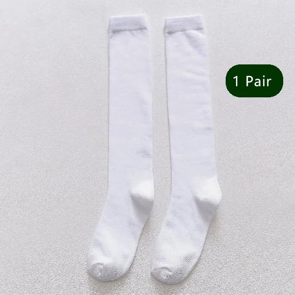 Men Long Socks Knee High Cotton Solid Business Soft | SAMAG