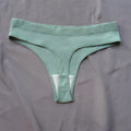 3 Pcs Seamless Ladies Ribbed Cotton Thong Simple Women's Low Waist Bikini Briefs Sports Girls Underwear Plus Size
