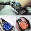 San Martin Official 39mm Guilloche MOP Dial Miyota 90S5 Sport Watch Automatic Mechanical Sapphire Bezel 20 - Visuel 3 | SAMAG