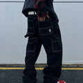 Liys Retro Black Fashion Work Jeans Men Casual | SAMAG