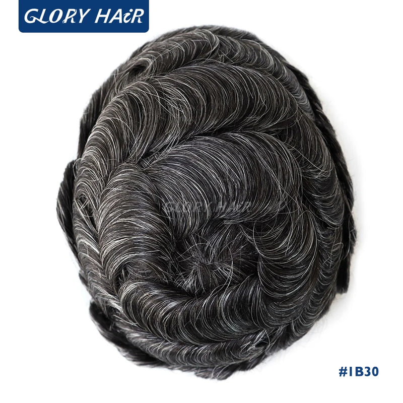 Dura Australia Men Toupee Breathable Lace With PU Male Hair Prosthesis Wig Breathable Men's Capillary Prosthesis System