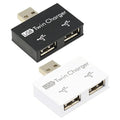 USB Hub 2 Port USB 2.0 Twin Charger Dual 2 Port USB Splitter Splitter Adapter Laptop Notebook For PC Computer Accessory