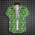 Hawaiian Shirt For Men 3d Beer Printed Short Sleeve Party | SAMAG