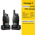 Retevis H777D (H777Upgraded) Walkie Talkie PMR/FRS Portable License-Free LCD Display Two Way Radio Long Range Type-C for Camping