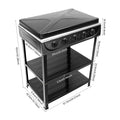 5 Burners Gas Stove, Portable Manual Ignition W/ Support - View 3 | SAMAG