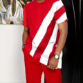 Men's sports set 2 - piece 3D printed summer fashion new slow running casual short sleeved T - shirt+pants - View 2 | SAMAG