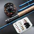 Professional Complete Fly Fishing Combo Rod Reel Floating Line Flies Stream Freshwater Trout Tackle