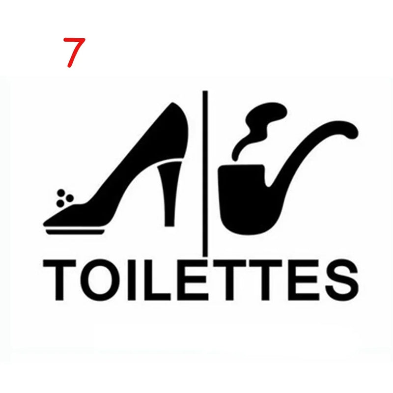 Waterproof Bathroom Home Art Door Decor Removable Wall Sticker Vinyl Poster Toilet Decals Fashion High Quality