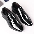 Luxury Business Oxford Leather Shoes Men Breathable Patent Leather Formal Shoes Plus Size Man Office Wedding Flats Male Black
