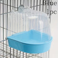 Transparent Bird Bath Tub - Splash-Proof PP Shower for Parrots, Lovebirds & Conures w/ Easy-Grip Handle