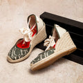 Women's High Heels Summer Espadrillle Platform Wedge 2025 Sandals Closed Toe Ankle Strap Lace up Beach Vacation Party 8cm