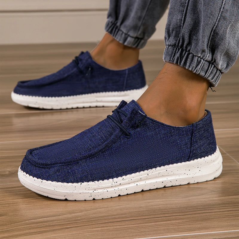 Dude Shoes Men Canvas Shoes Summer Casual Loafers Men's Moccasins Breathable Comfortable Plus Big Size 48 49 50