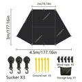 Car Side Awning Butterfly Tarp with Silver Coating | SAMAG