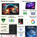 ANRY 10.1" Android 16 Tablet PC Octa Core 12GB RAM 128GB ROM WiFi Bluetooth 5000mAh Dual Cameras GPS Student Learning PC Tablet