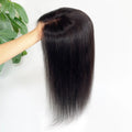 4x4inch Lace Front Human Hair Topper HD Lace Wefted Topper with Adjustable Elastic Band Virgin European Hair Women Hairpieces