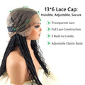 Knotless Boho Braided Wigs Twisted Braid Lace Wig 13x6 HD Front Lace Synethic Braided Wigs for Women