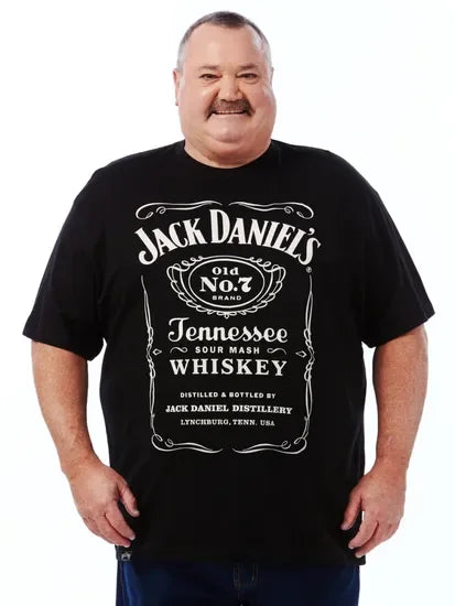 2026 Men's Short Sleeve T-shirt Wine Culture Whiskey Print Retro Trend Leisure Street High Quality Luxury Brand Selling Popular