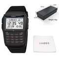 Men's Top Luxury LED Multifunction Calculator Watch Luminous Electronic Numeric Watch Keyboard Style