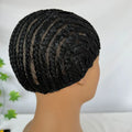 Synthetic Braided Wig Cap For Crochet Hair Braids Breathable Cornrow Cap For Easier Sew in Weave Hair Glueless Black