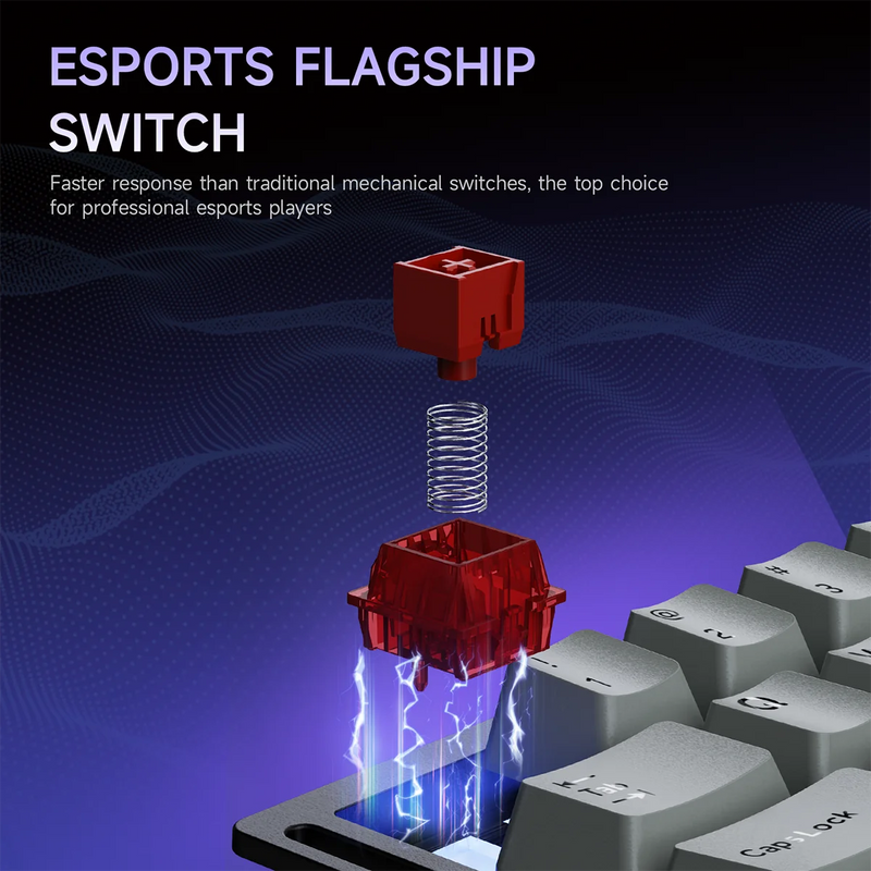 AJAZZ AK029 Wired One-Handed Gaming Keyboard HE Magnetic Switch 29 Key RGB 8000Hz Mini Mechanical Keyboard for E-sports PC Gamer