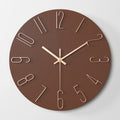 〔White〕 Living Room Wall Clock Simple Wall Mounted Household Stylish Decorative Clock 12 Inches 30cm
