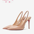Heeled sandals Red Shiny Bottoms Naked color luxury Hollow 2026 New Elegant High Heels Sexy Slingbacks Ladies Shoes Women shoes