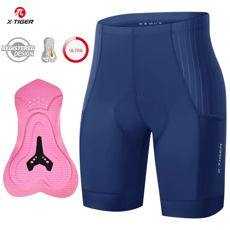 X-TIGER Women's Cycling Shorts 7 Hour Padded Mountain Road Bike Shorts Summer Breathable Bicycle Riding Shorts