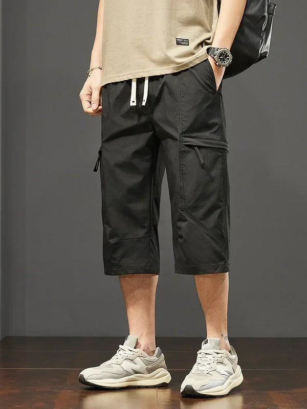 Cargo Shorts Men Working Cropped Pants Summer New Thin Casual Loose Sports Shorts Bermudas Fashion Casual Man Shorts