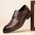 Men's Formal Leather Shoes, Comfortable Soft Sole Office Derby Shoes, Breathable Anti-Slip Business Men's Shoes-HT1009