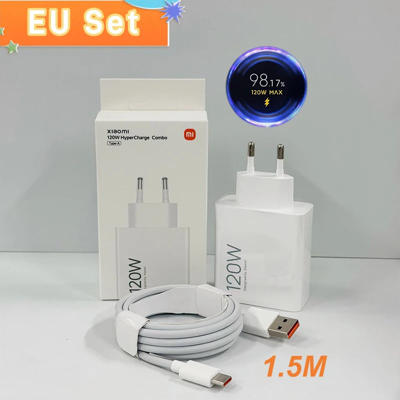 Original Xiaomi Charger 120W 100W Fast Turbo Charge Adapter Xiaomi 17 17T 15 14 13 12 14T 13T 12S Pro Lite POCO X8 Pro X6 Redmi