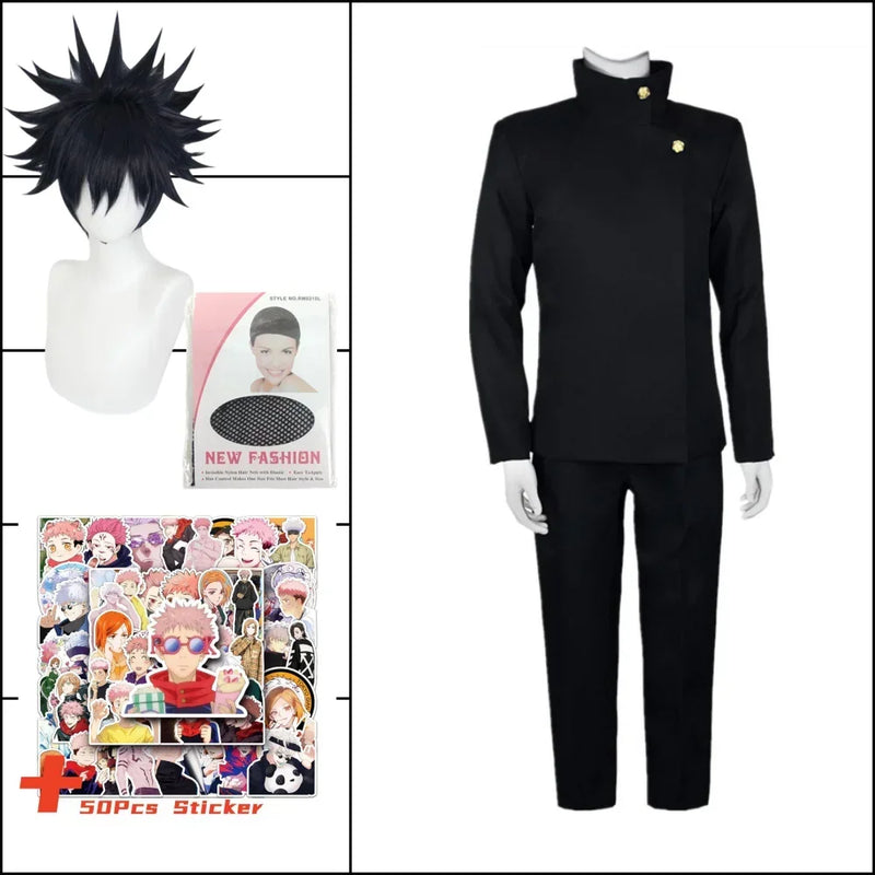 Jujutsu Kaisen Anime Fushiguro Megumi Cosplay Costume Top Pants Blue Halloween Party Uniform Set gdk