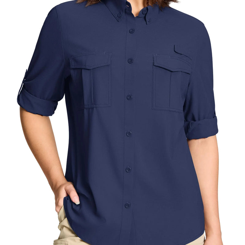 TACVASEN Women's UPF50+ Quick Dry Hiking Fishing Blouse - View 16 | SAMAG