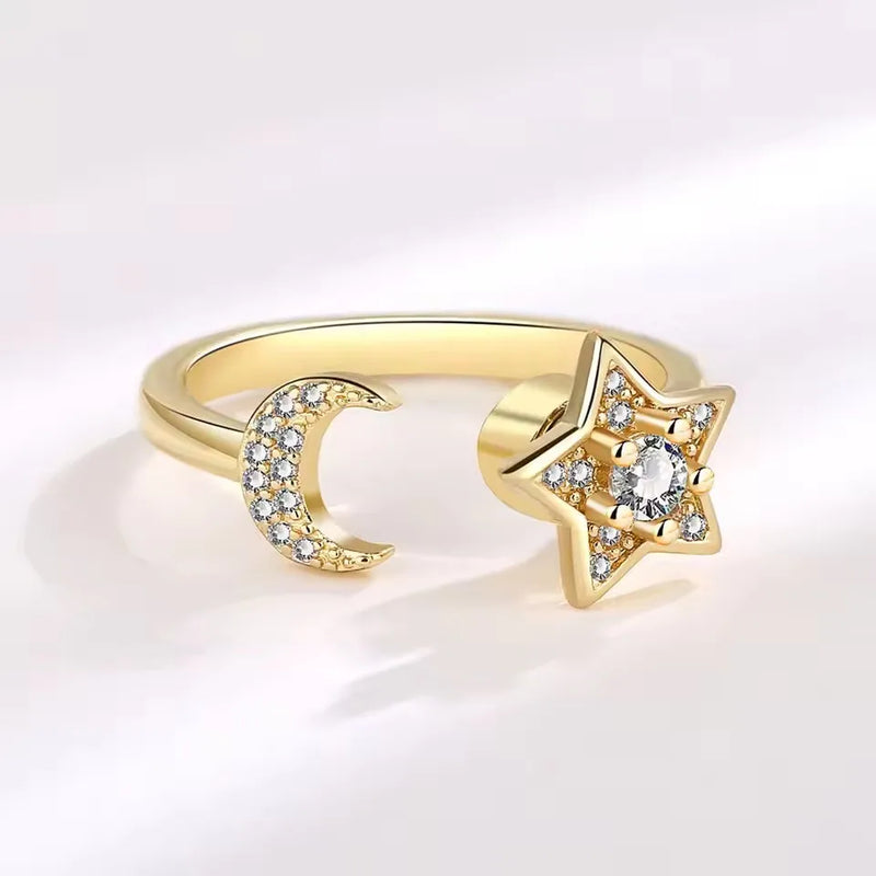 VENTFILLE 925 Sterling Silver Sunflower Diamond Zircon Rotatable Ring For Women Gift Relieve Stress Ring Jewelry Wholesale