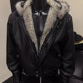 Good Quality PU Leather Faux Fur Leather Jacket Winter Coat Man Woman Vintage Casual Thicken Warm Leather Coat Outerwear