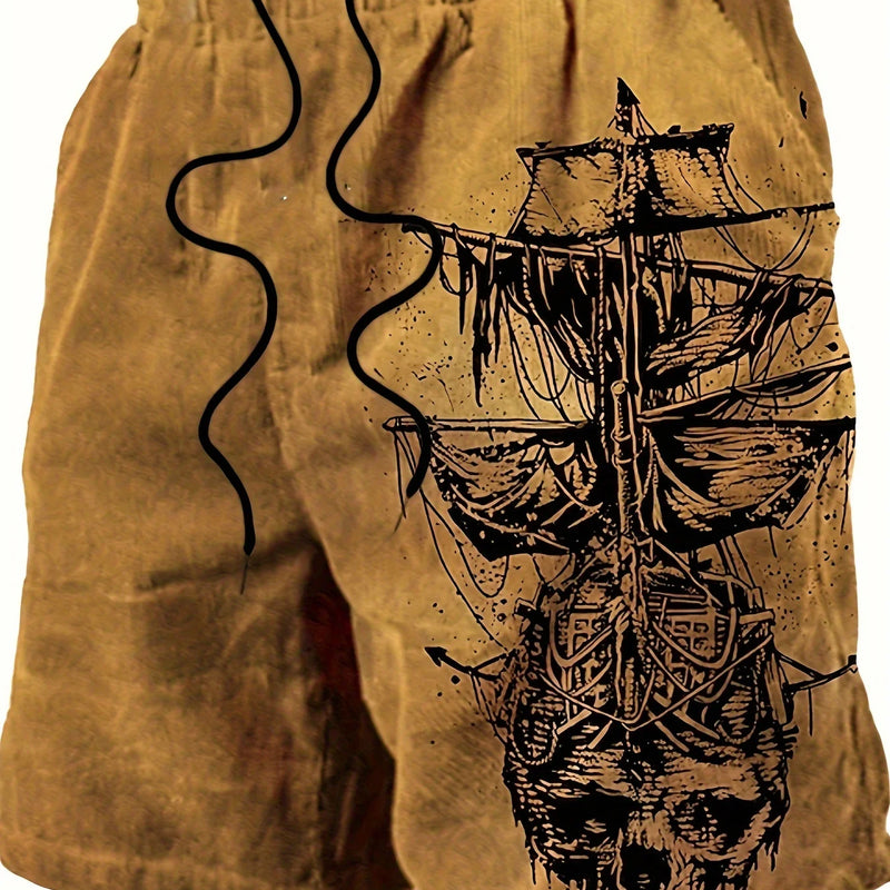 Men's shorts swimming trunks quick-drying pirate skull | SAMAG