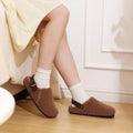 Crestar Fuzzy Clogs Slipper For Women Winter Non-slip Cork Footbed Mules With Adjustable Strap Lady Comfort Casual Potato Shoes