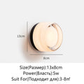 Modern Circular Wall Lamp LED Glass Wall Lamp Sconce Living Room Corridor Bedroom Bathroom Home Decoration Indoor Lighting