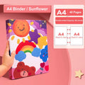 Portfolio Binder Folder A3 A4 A5 Document Organizer Art Drawing Paper Folder 4-Ring Binder PVC Pocket File Folder For Documents