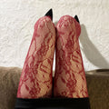 Lolita Sweet Girls Punk Style Floral Tights Colorful Thigh High Stockings Lingerie Women Sexy Hollow Out Mesh Fishnet Pantyhose