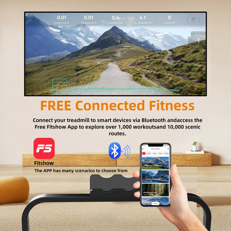 Under Desk Walking Treadmill Foldable Electric APP Remote | SAMAG
