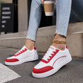 Street Style Red Skateboard Shoes For Women Comfortable | SAMAG