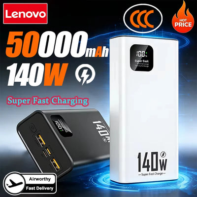 Lenovo 140W 50000mAh Ultra Capacity Power Bank Super Fast | SAMAG