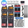 4Pcs Baofeng UV-5R 8W/5W Tri-Power Walkie Talkie High Power Dual Band Long Range Portable Handheld UV 5R Radio