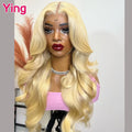 Dark Root Honey Blonde 13x4 13x6 Transparent Lace Front Human Hair Wig Pre Plucked 36Inch Body Wave Lace Frontal Wig 200 Density