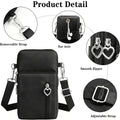 Waterproof Nylon Mini Crossbody Phone Bag for Women Heart Metal Zipper Multi Compartment Shoulder Arm Bag Phone Purse Wallet