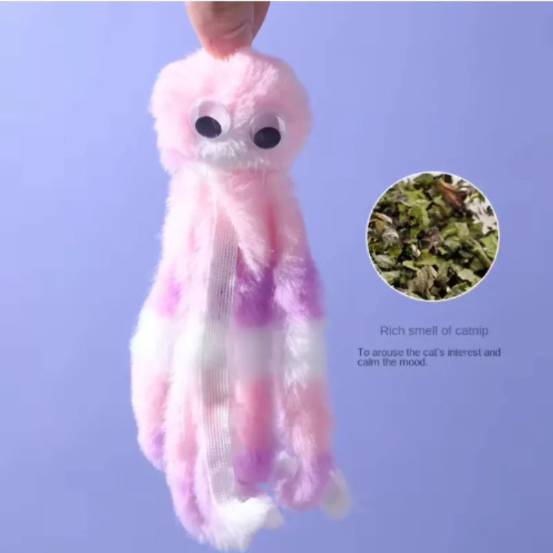 Interactive Octopus Plush Cat Toy Bite Resistant Cute Pet Supplies for Kittens And Cats Playful Chew Toy