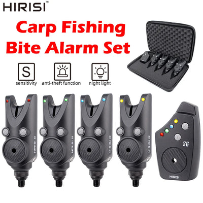 Hirisi S6 Carp Fishing Bite Alarm Set Waterproof 4 - Color | SAMAG