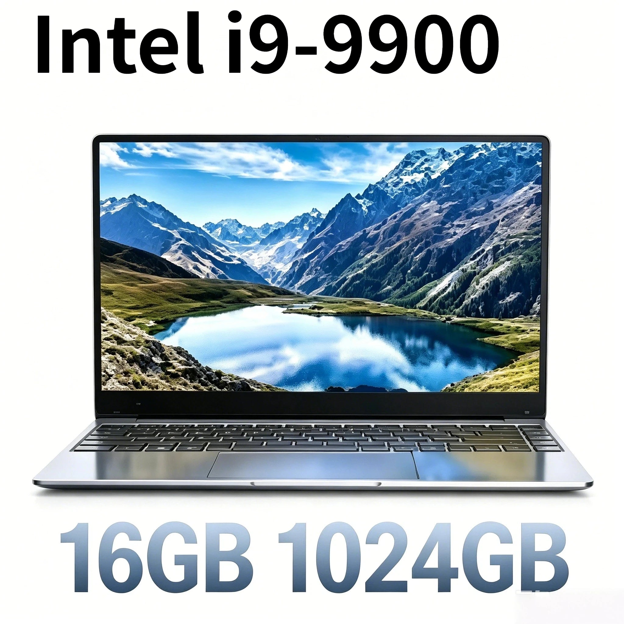 Ultra Slim 15.6 Inch Laptop 32GB RAM 512GB 1TB SSD Intel Core i9 9900 8C 16T 5GHz Gaming Notebook Office 1920x1080