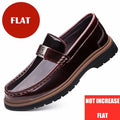 Men Genuine Leather Lift Loafers Business Casual Dress Shoes Invisible Height Increasing 5.5cm Elevator Comfortable Work Oxfords